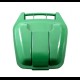 Basurero Qrubber Plástico Tapa Pedal 70L Verde