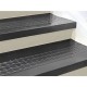 Grada para Escaleras Qrubber 120cm Estriada Negro