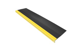 Grada para Escaleras Qrubber 151cm Estriada Negro/Ama Grada para Escaleras Qrubber 151cm Estriada Negro/Ama