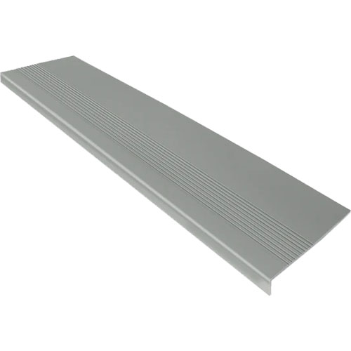 Grada para Escaleras Qrubber GEPVC 120cm Estriada Gris