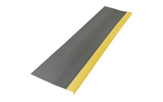 Grada para Escaleras Qrubber 120cm Estriada Gris/Ama Grada para Escaleras Qrubber 120cm Estriada Gris/Ama