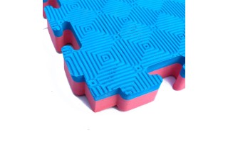 Goma Eva Tatami Qrubber 40mm 100x100cm Rojo y Azul Goma Eva Tatami Qrubber 40mm 100x100cm Rojo y Azul