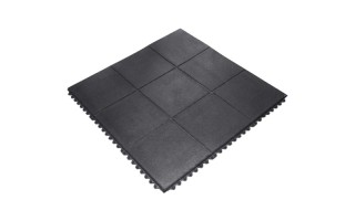 Baldosa de Caucho Qrubber PAP90UNEG 16mm 90x90cm Negro Baldosa de Caucho Qrubber PAP90UNEG 16mm 90x90cm Negro