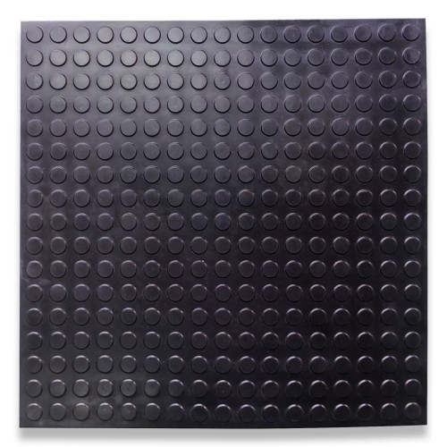 Piso de Goma Qrubber PED50 Estoperol 3mm 50x50cm Negro