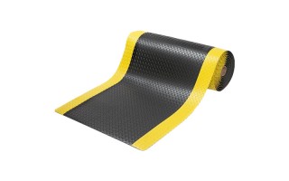 Piso de Seguridad Qrubber PVC 90cmx10m Negro y Amarillo Piso de Seguridad Qrubber PVC 90cmx10m Negro y Amarillo