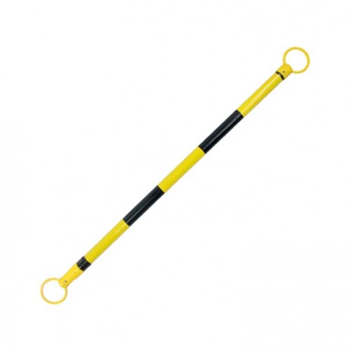 Barra Extensible para Conos de Precaucion Qrubber 130-210cm Amarillo y Negro