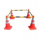 Barra Extensible para Conos de Precaucion Qrubber 130-210cm Amarillo y Negro