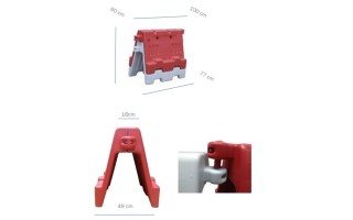 Barrera Vial Qrubber New Jersey 100x60x16cm Blanco Barrera Vial Qrubber New Jersey 100x60x16cm Blanco