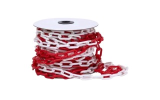 Cadena Plástica Qrubber SECAD256 8mm x 25m Blanco/Rojo Cadena Plástica Qrubber SECAD256 8mm x 25m Blanco/Rojo