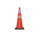 Cono Precaucion Qrubber Base de Caucho 90cm Naranja Reflectivo