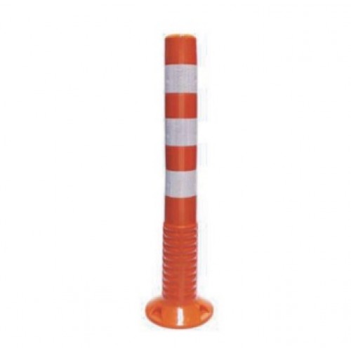 Hito de Vialidad Qrubber Fijo Reflectivo 75cm Naranja