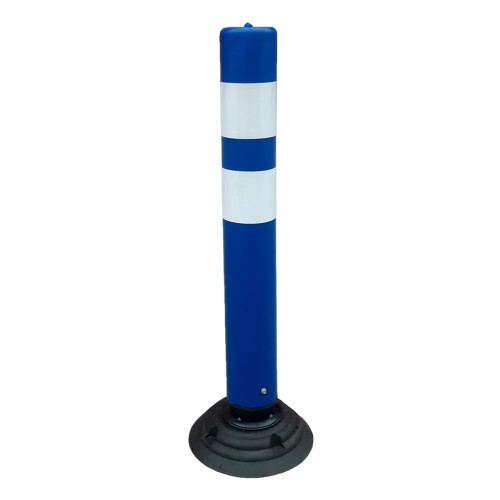 Hito de Vialidad Qrubber Abatible Reflectivo 83cm Azul