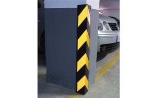 Protector de Pilar de Estacionamiento Qrubber 80cm Negro y Amarillo