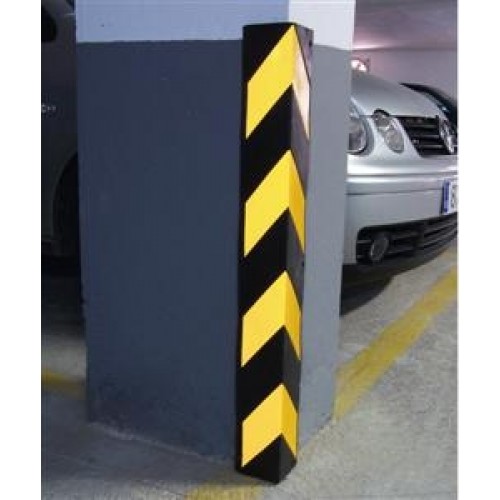 Protector de Pilar de Estacionamiento Qrubber 80cm Negro y Amarillo