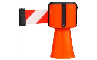 Cinta de Señalización Qrubber Retráctil 19cmx3m Rojo/Blanco Cinta de Señalización Qrubber Retráctil 19cmx3m Rojo/Blanco