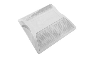 Tacha Reflectiva Qrubber Doble 10x10x2cm Blanco Tacha Reflectiva Qrubber Doble 10x10x2cm Blanco