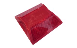 Tacha Reflectiva Qrubber Doble 10x10x2cm Rojo Tacha Reflectiva Qrubber Doble 10x10x2cm Rojo