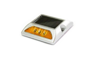 Tacha Solar Qrubber Doble LED 12x10x2cm Amarillo Tacha Solar Qrubber Doble LED 12x10x2cm Amarillo