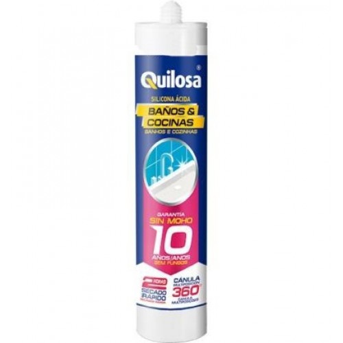 Silicona Quilosa Baños y Cocinas Acida 300ml Transparente