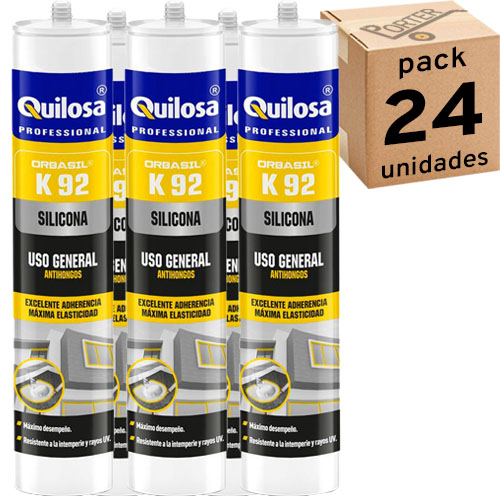 Silicona Quilosa Orbasil K92 Acida 280ml Transparente x24u