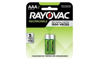 Pilas Recargables Rayovac AAA 600mAh x2u Pilas Recargables Rayovac AAA 600mAh x2u