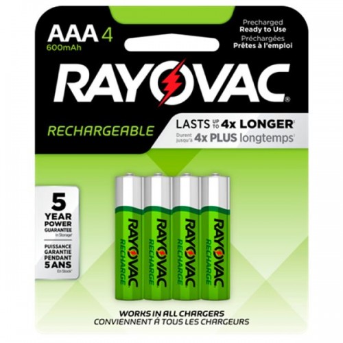 Pilas Recargables Rayovac AAA 600mAh x2u