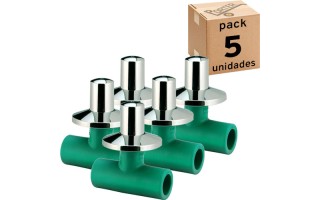 Llave de Paso Campana RedEco LPMC 32mm Cromado Mixto 5u Llave de Paso Campana RedEco LPMC 32mm Cromado Mixto 5u