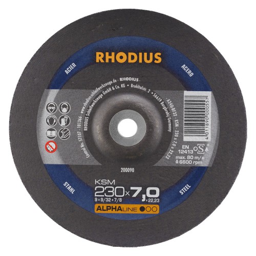 Disco de Desbaste Rhodius KSM 230mm x 7mm