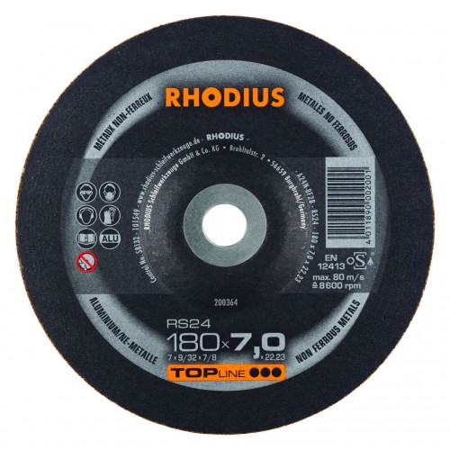 Disco de Desbaste para Aluminio Rhodius RS24 180mm