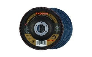 Disco Flap para Acero Inox. Rhodius LSZ F1 115mm G80 Disco Flap para Acero Inox. Rhodius LSZ F1 115mm G80