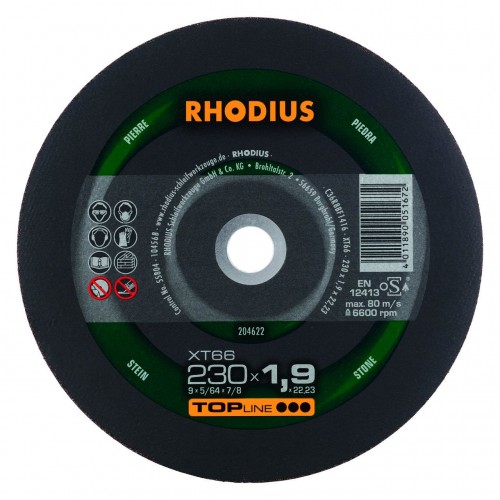 Disco de Corte para Piedras Rhodius XT66 230mm 50u