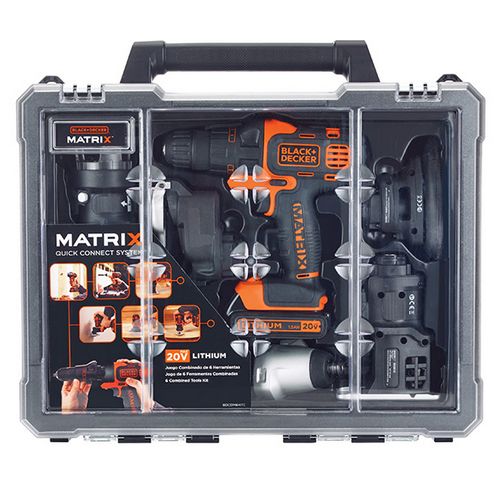 Herramientas a Bateria Black+Decker Matrix 20V 6en1