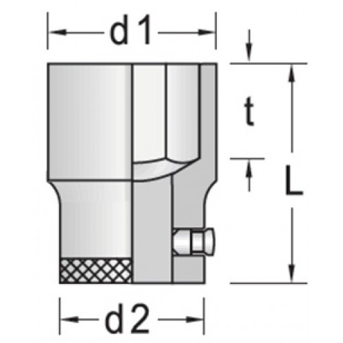 Llave Tubo Hex. Gedore 21 enc.1" 65mm