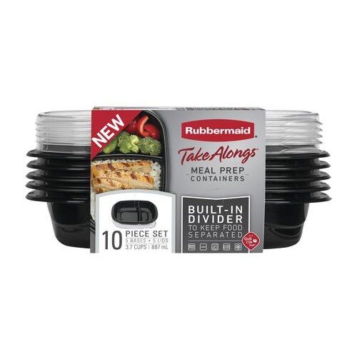 Envases Rubbermaid TakeAlongs 7F57 Divididos 887ml 5u