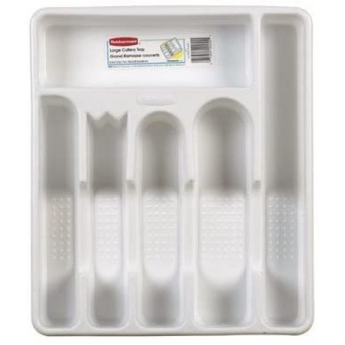 Organizador de Cubiertos Rubbermaid 6 compartim. Blanco