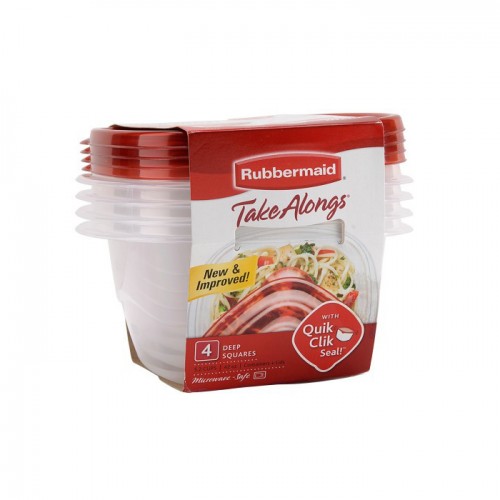 Envases Rubbermaid TakeAlongs 7F54 Cuadrados 1,2L 4u