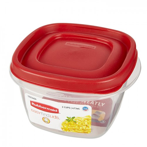 Envase Rubbermaid EasyFindLids 7J60 Cuadrado 473ml