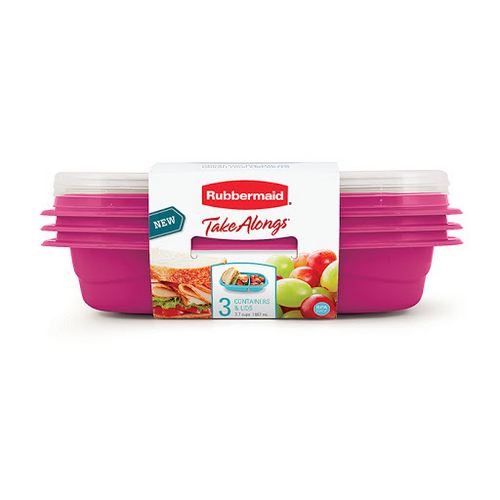 Envases con Divisorias Rubbermaid TakeAlongs 875ml 3u