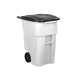 Basurero Rubbermaid Brute Tapa y Ruedas 189L Blanco