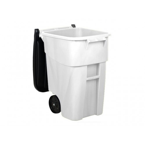 Basurero Rubbermaid Brute Tapa y Ruedas 189L Blanco