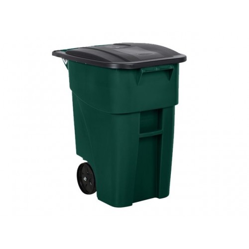 Basurero Rubbermaid Brute Tapa y Ruedas 189L Verde