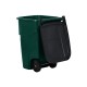 Basurero Rubbermaid Brute Tapa y Ruedas 189L Verde