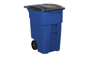 Basurero Rubbermaid Brute Tapa y Ruedas 189L Azul Basurero Rubbermaid Brute Tapa y Ruedas 189L Azul