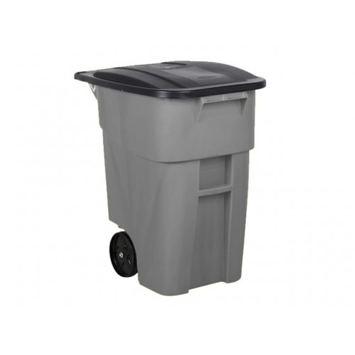 Basurero Rubbermaid Brute Tapa y Ruedas 189L Gris