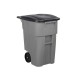 Basurero Rubbermaid Brute Tapa y Ruedas 189L Gris