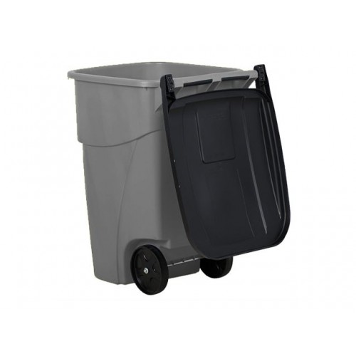 Basurero Rubbermaid Brute Tapa y Ruedas 189L Gris