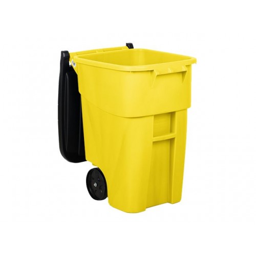 Basurero Rubbermaid Brute Tapa y Ruedas 189L Amarillo