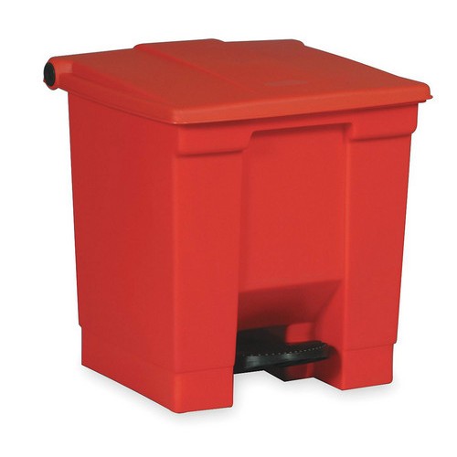 Basurero Plastico Rubbermaid Pedal 8gal (30L) Rojo