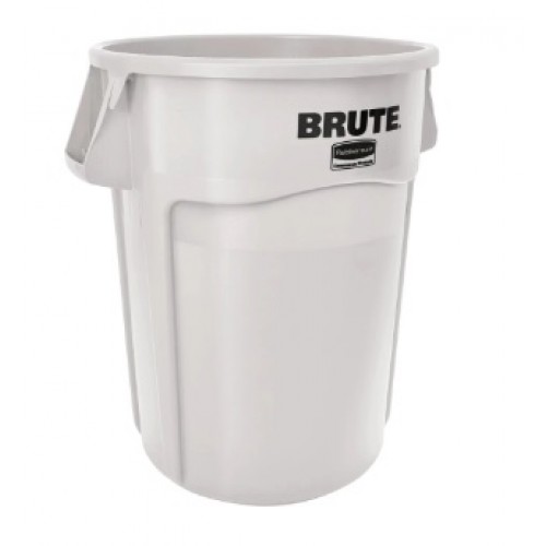 Basurero Plastico Rubbermaid Brute 10gal (37L) S/T Blanco