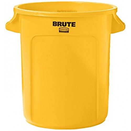 Basurero Plastico Rubbermaid Brute 10gal (37L) S/T Amarillo